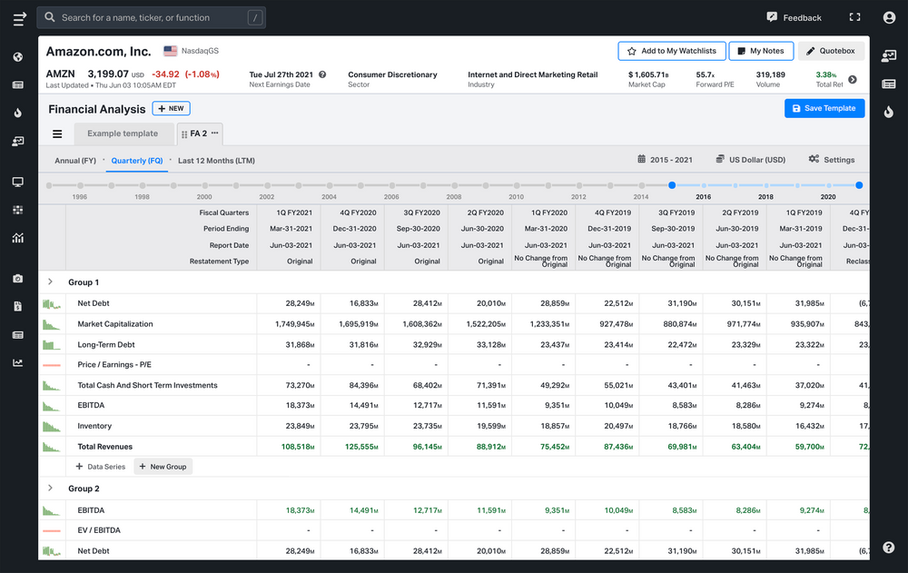 Koyfin release 3.4 - Create a customised financial analysis templates